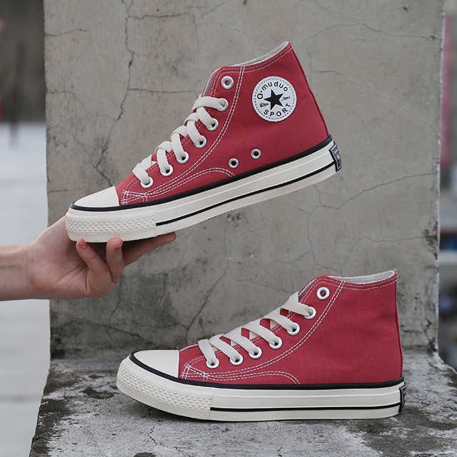 [𝐓𝐚̣̆𝐧𝐠 𝐓𝐢𝐜𝐤𝐞𝐫] Giày Thể Thao Nữ Cổ Cao Xinh Xắn (Kiểu Dáng Convers Cổ Cao 1970s) | BigBuy360 - bigbuy360.vn
