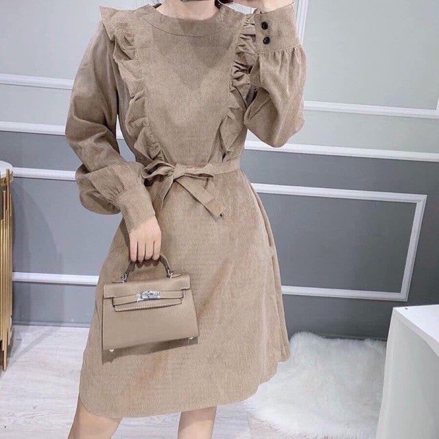 Đầm nhung tăm cổ điển vintage ulzzang