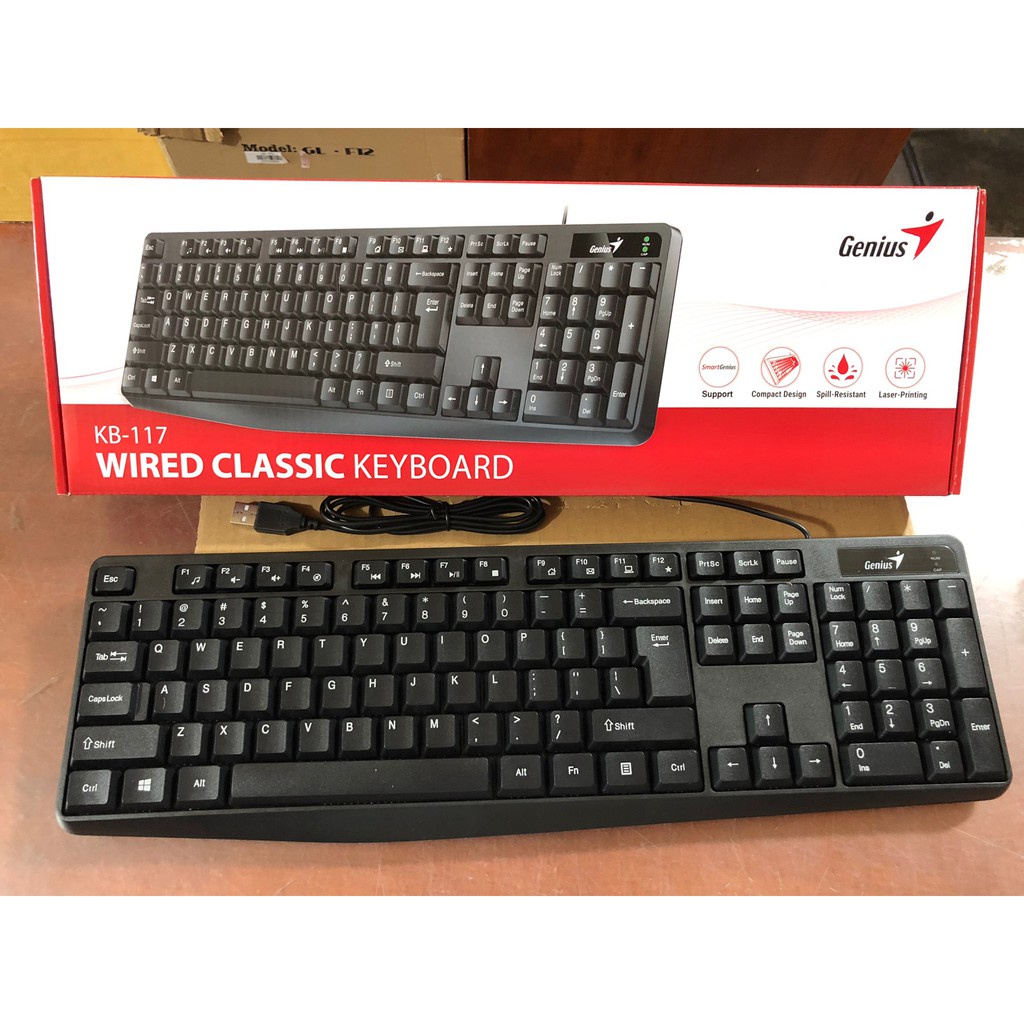 Bàn phím có dây Genius KB117- Hàng Chính Hãng