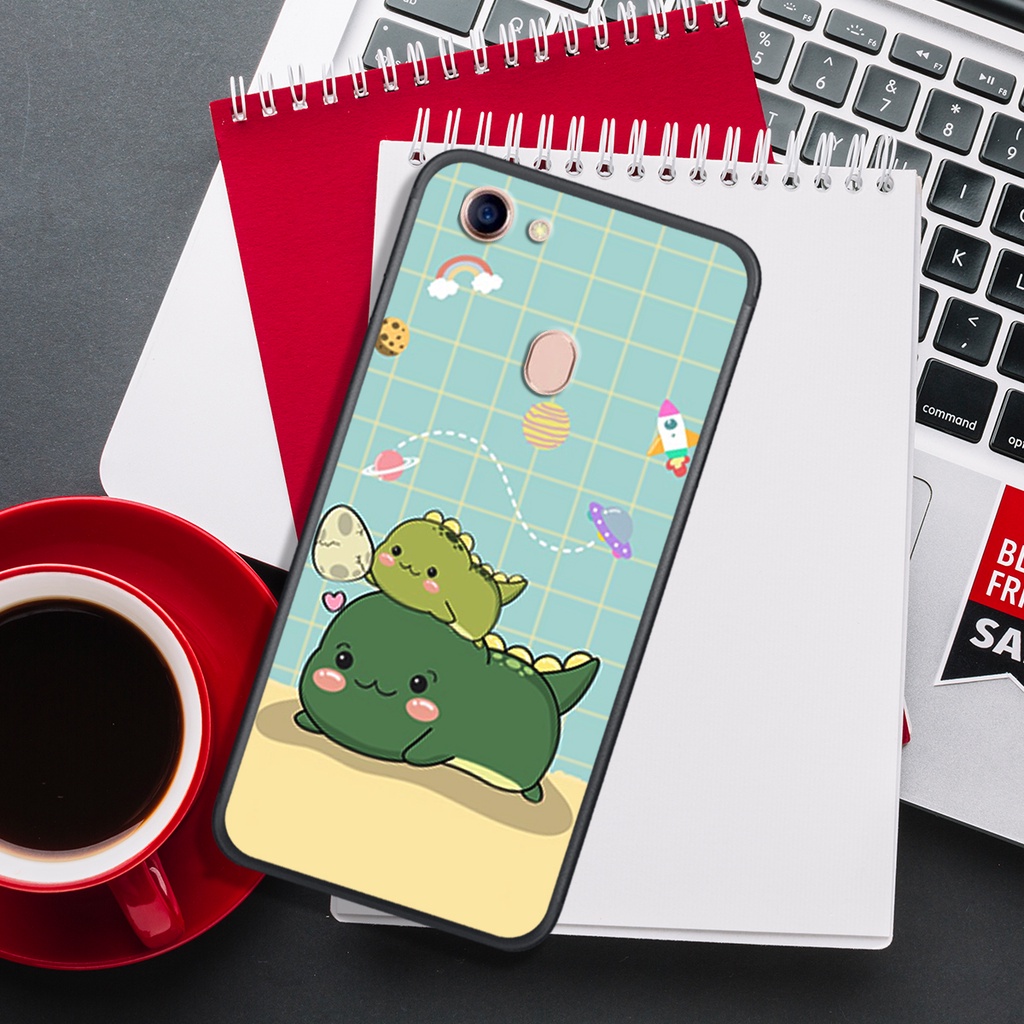 [HOT]ỐP OPPO OPPO F5 - F7  , IN HÌNH KHỦNG LONG CHIBI SIÊU DỄ THƯƠNG.