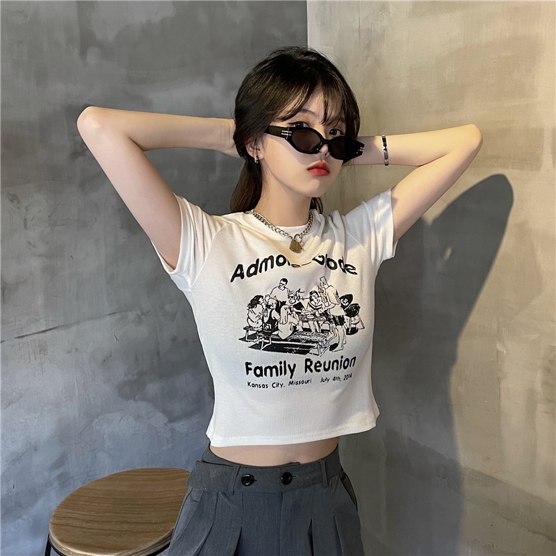 Áo thun croptop nữ, áo croptop ngắn tay thời trang thể thao dạo phố cao cấp đẹp giá rẻ freeship mã AT16