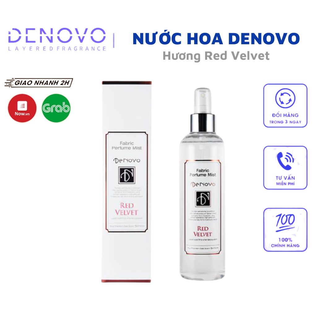 Nước hoa Denovo Hàn Quốc hương Red Velvet cao cấp - Xịt khử mùi hương nước hoa nhẹ nhàng thơm lâu chính hãng