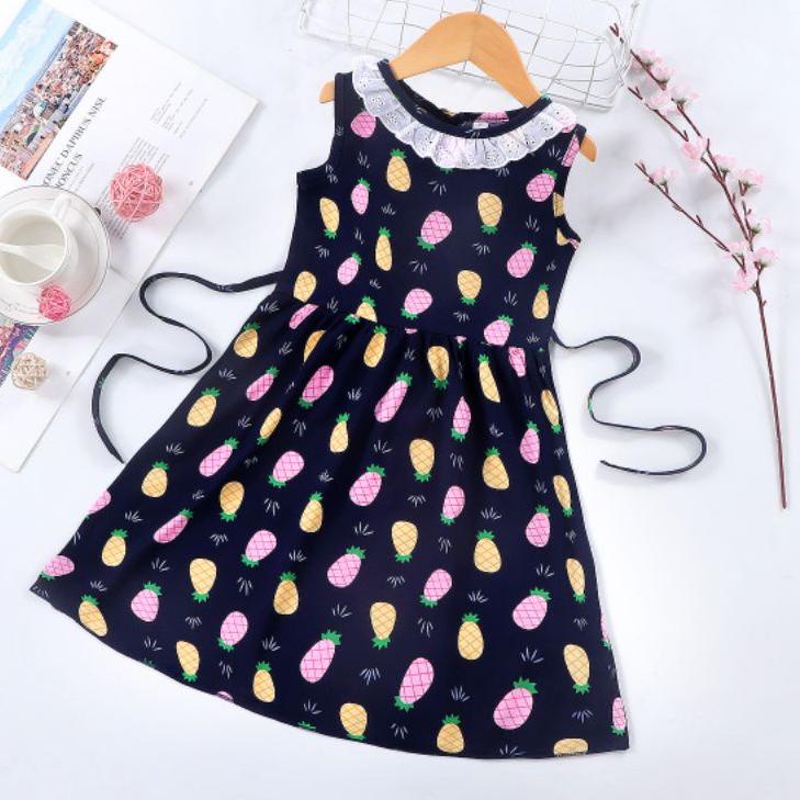 Cổ phiếu Giới Hạn!.. Đầm Ren Phía Trước Cho Nữ (3-8 Tuổi)