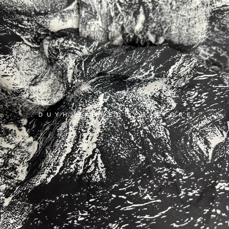 Áo sơ mi cộc tay unisex form rộng họa tiết LOANG ĐEN cho nam nữ | DUYHI