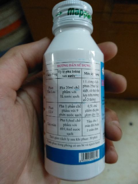 Thuốc phun muỗi, tẩm màn bộ y tế khuyên dùng Permethrin 50EC