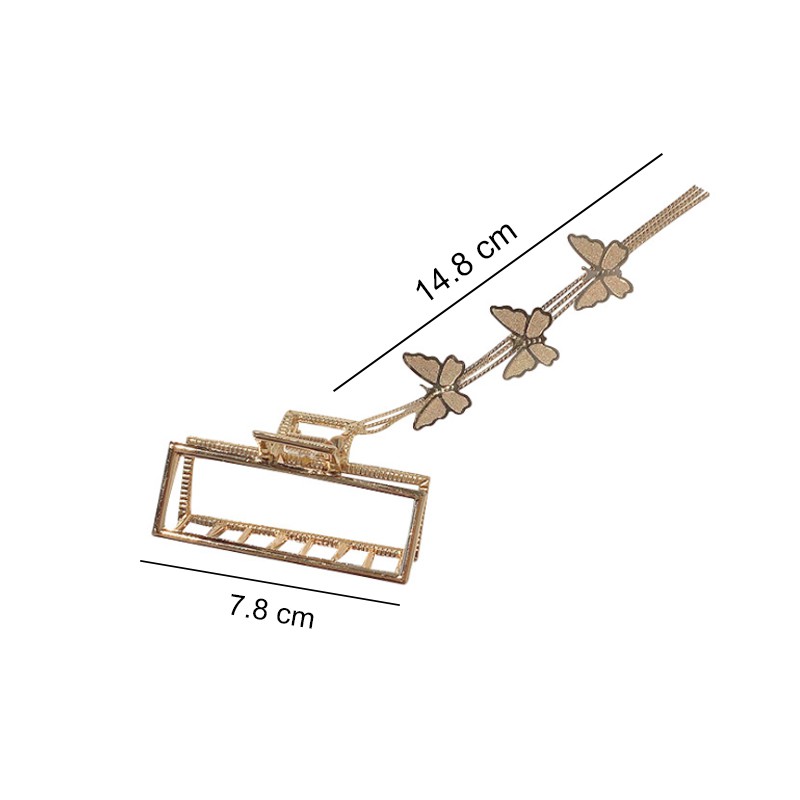 Kẹp tóc càng cua Hàn Quốc kim loại butterfly rơi xinh xắn cho nữ