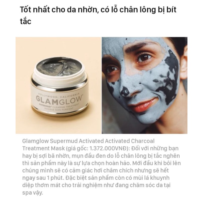 Mask Bùn GLAMGLOW Supermud Clearing Treatment Masque