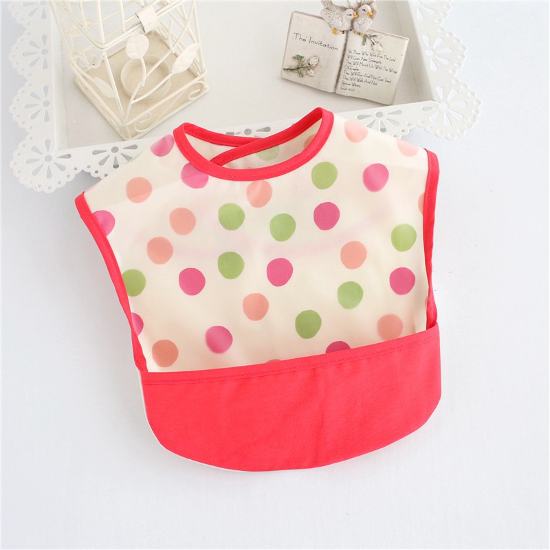 Yếm Cotton Chống Nước Họa Tiết Hoạt Hình Cho Bé