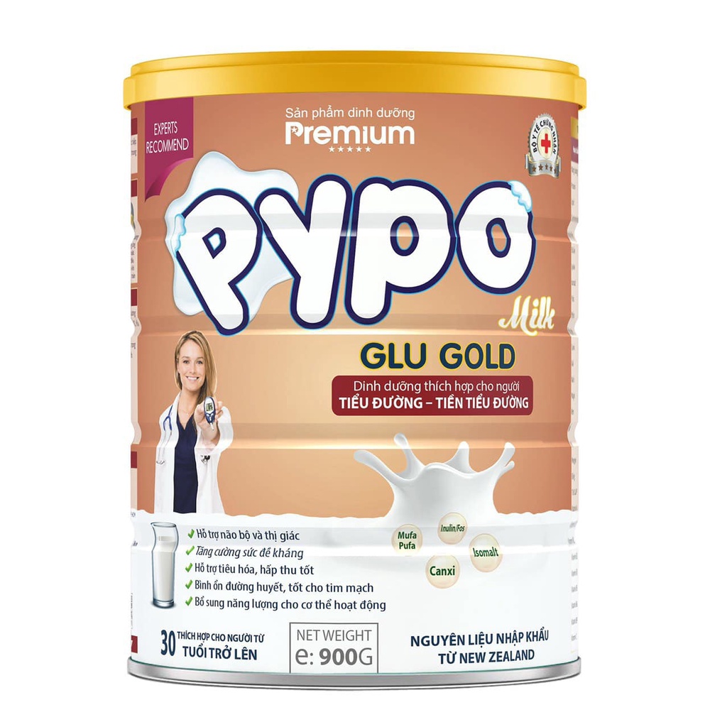 PYPO Milk Glu Gold dành riêng cho người bị tiểu đường người ăn kiêng và có nguy cơ mắc bệnh tiểu đường 900