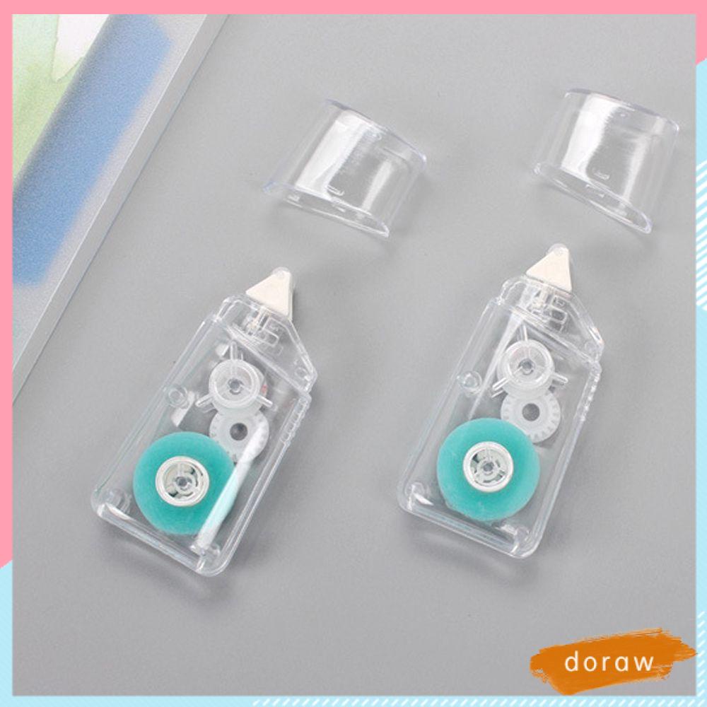 DORAW Stationery Dots Stick Roller Practical Glue Tape Dispenser Double Sided Adhesive New Creative Refillable Scrapbooking Decor Lovely Office Supplies