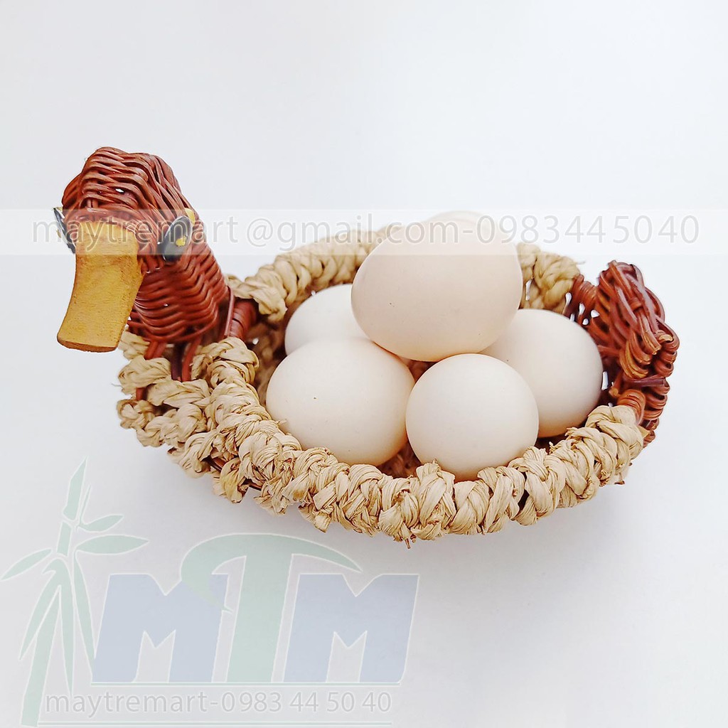 khay mây l Đĩa mây bắp hình con vịt.