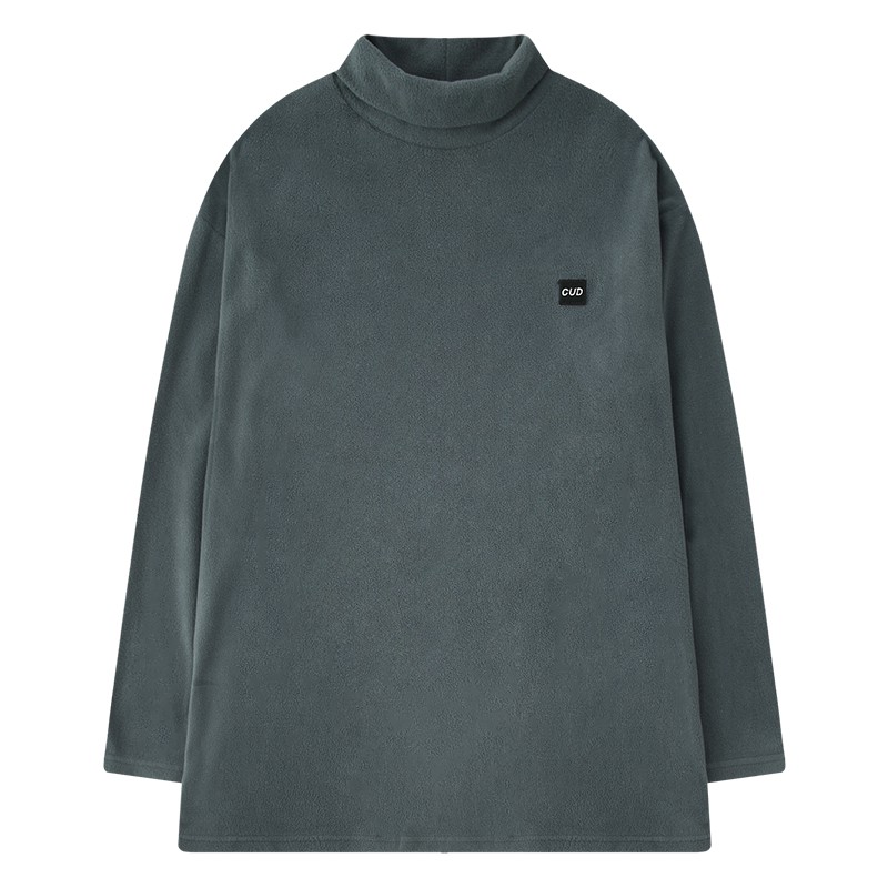 Áo len nỉ cao cổ áo dài tay nam nữ thu đông áo thun