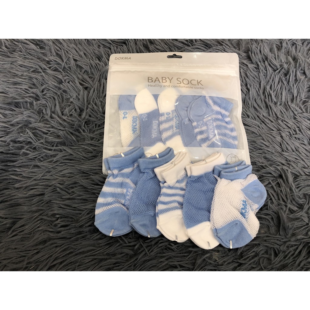 Sét 5 Đôi Tất Lưới Dokma Màu Thể Thao Cho Bé Giá Rẻ | Minizon Kids