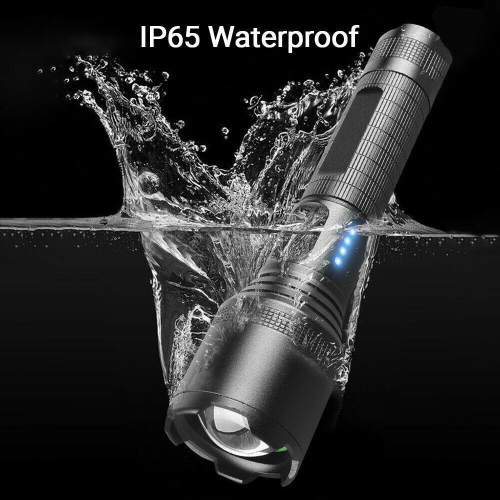 Đèn Pin LED Công Tắc Kép Siêu Sáng Sạc Cổng USB Đa Năng