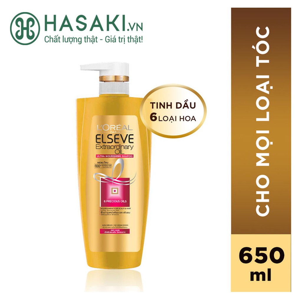 Dầu Gội Tinh Dầu Hoa Tự Nhiên L'Oreal Elseve Extraodinary Oil Shampoo