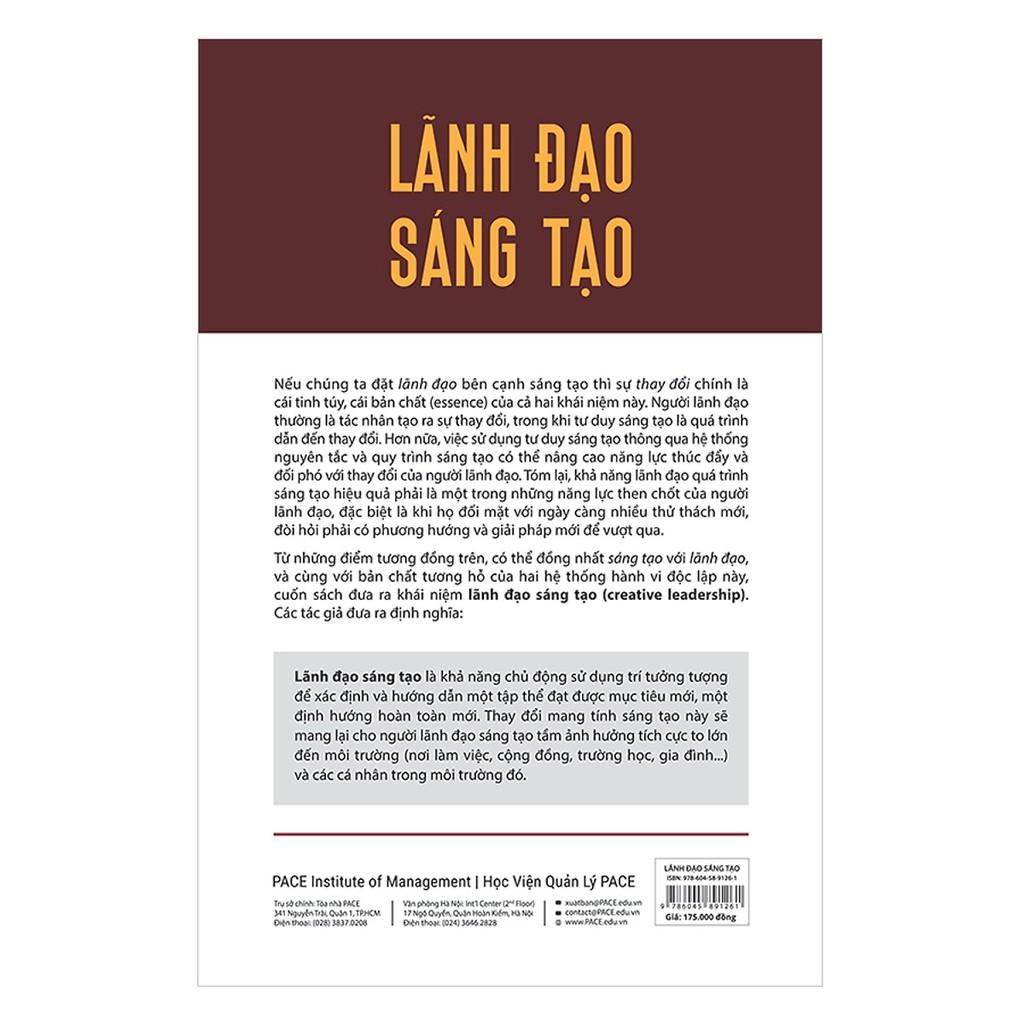 Sách - Lãnh Đạo Sáng Tạo ( bìa cứng )