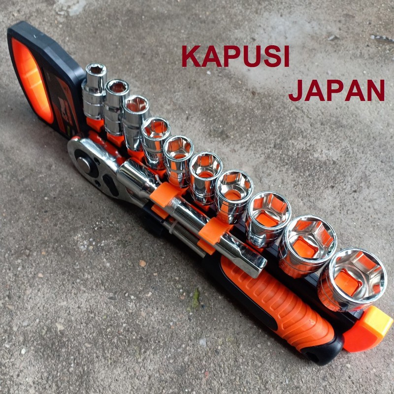 Bộ khẩu tay vặn tự động KAPUSI - JAPAN  12 chi tiết