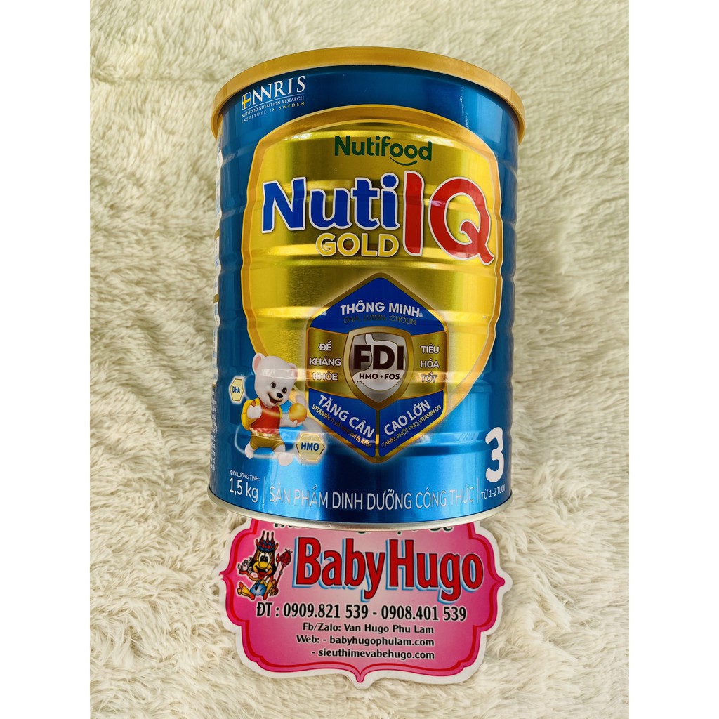 [MẪU MỚI] Sữa Bột Nutifood Nuti IQ gold 3  Hộp 1.5kg