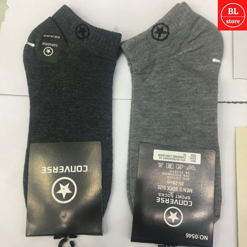 Tất nam cổ ngắn ADIDAS CONVERSE co giãn , Vớ nam công sở