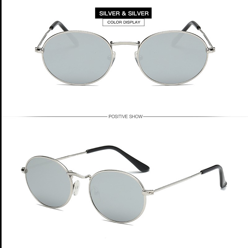 Kính mát gọng tròn kiểu retro cho nữ