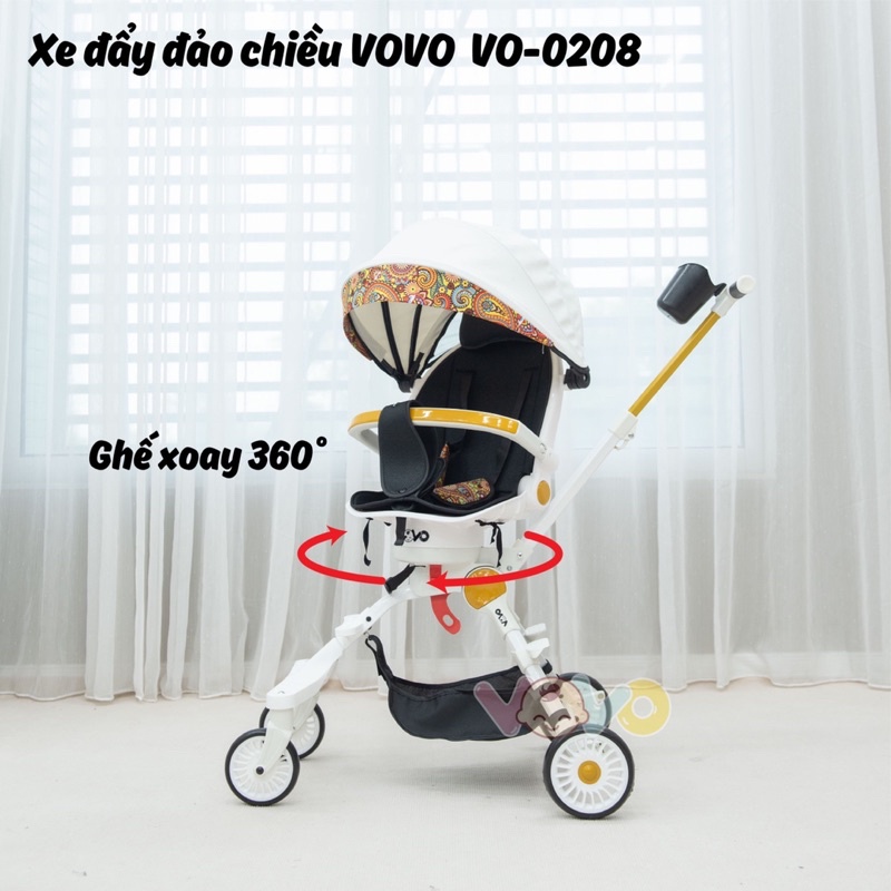 xe đẩy cho bé baby vovo v9 . xe đẩy du lịch gấp gọn đảo chiều vovo 0208