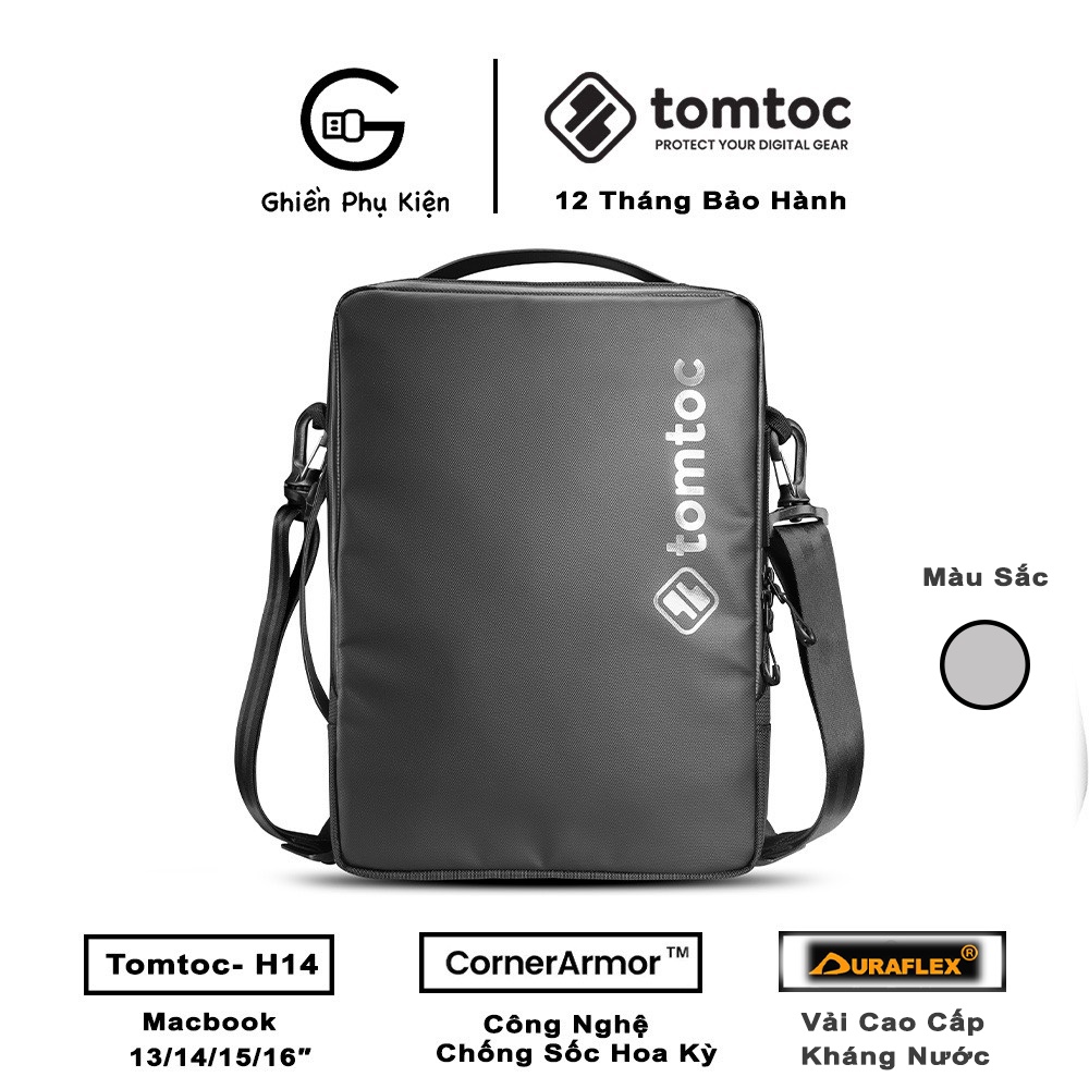 Túi Đeo Chéo Chống Sốc Tomtoc USA Urban Codura Shoulder Bags For Macbook 13/14/15/16inch