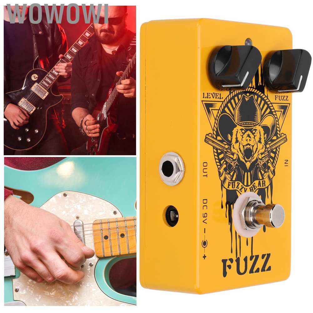 Wowowi Mini Fuzz Effect Pedal Electric Guitar Fuzzy Bear Musical Accessories Portable