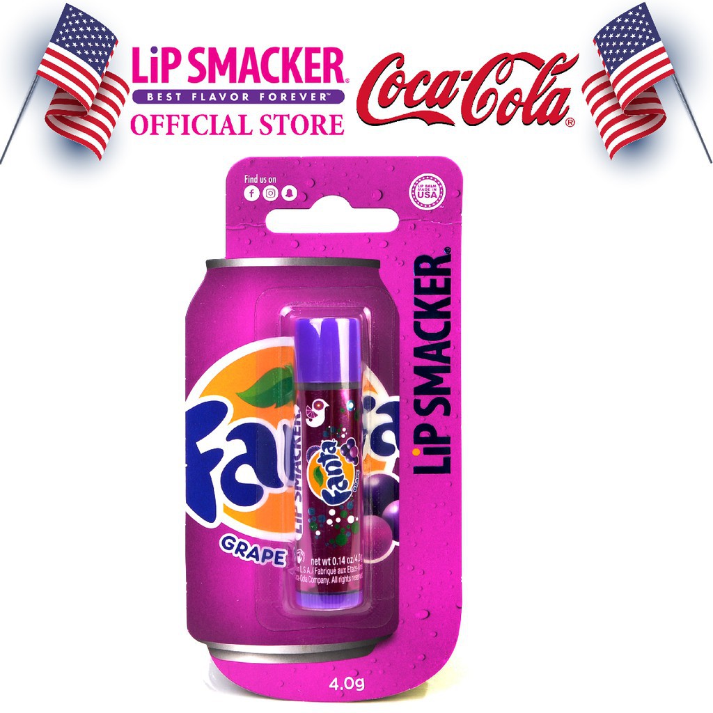 Son Dưỡng Môi Lip Smacker Nước Ngọt Vị Fanta Nho 4g Coca-Cola Lip Balm #Fanta Grape