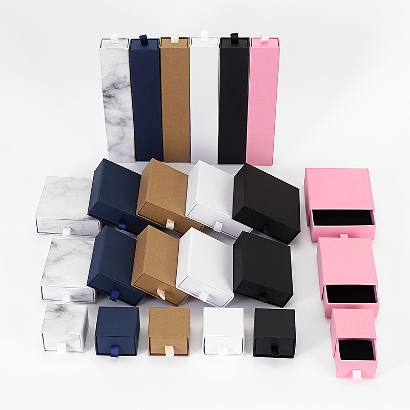 Set 10 Hộp Đựng Trang Sức Bằng Giấy Kraft Chất Lượng Cao