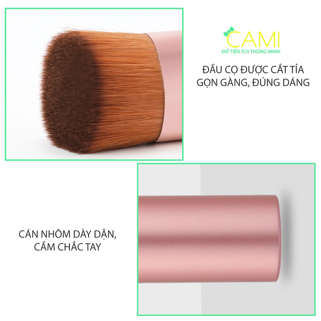 Cọ tán kem nền đầu xéo cho da ăn phấn đẹp mịn không tì vết - Cami - CMPK171