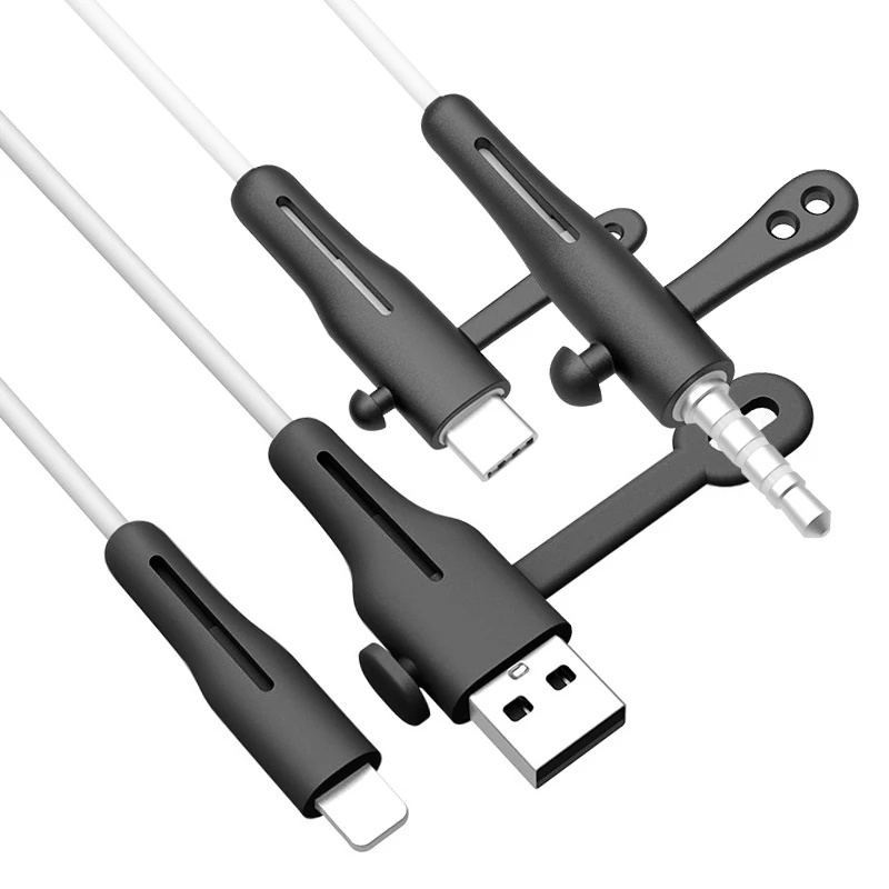 Phụ KiệN BọC Silicone BảO Vệ Dây CáP SạC USB 2 Trong 1 Cho Apple Iphone
