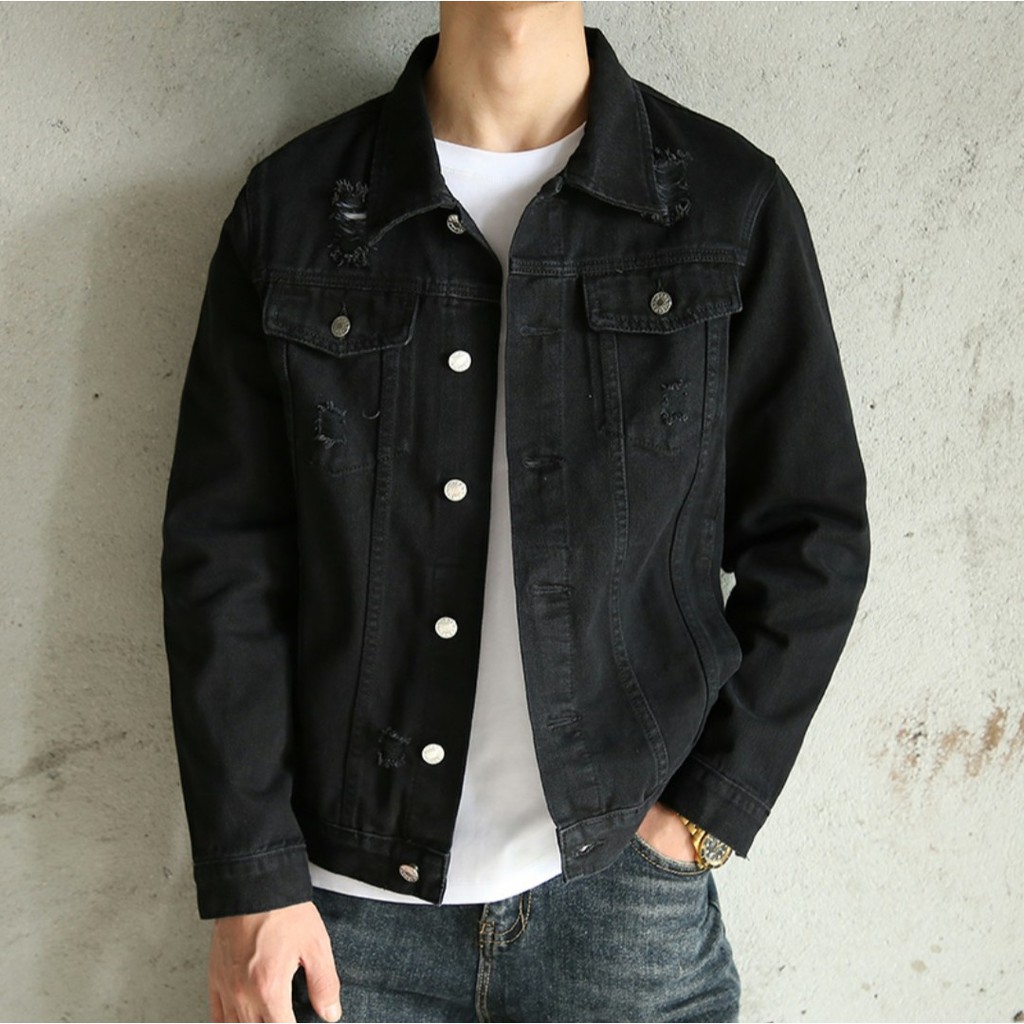 [Bigsize] Áo khoác jean nam nữ unisex xanh-đen sì vip túi thật túi trong 2 lớp giá rẻ từ Chiwawa shop - tuyển sỉ