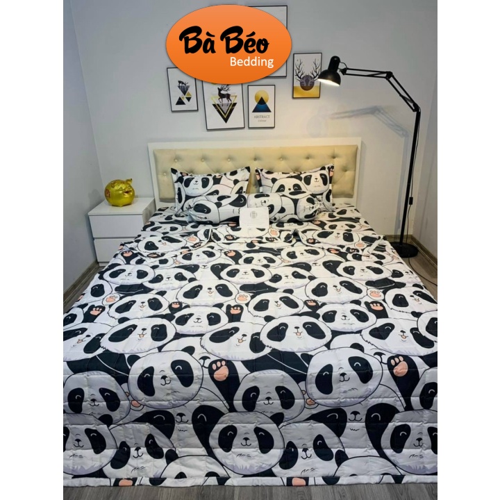 Bộ 5 Món Chăn Ga Gối Cotton Poly Hè Thu, Set Chăn Hè Ga Gối, Bộ Chăn Ga Gối Cotton Hoạ Tiết Sinh Động Đủ Kích Thước M2/M