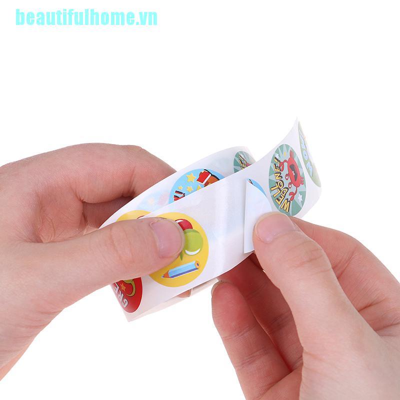 Cuộn 500 miếng dán trang trí hình động vật dễ thương sáng tạo