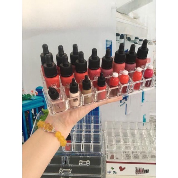 Khay đựng son  36 ô chất  liệu mika trong suốt cao cấp dày dặn