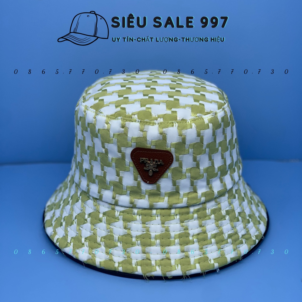 MŨ BUCKET ZICZAC BỜ RA ĐÀ CHẤT LƯỚI CƯỚC LOGO TAM GIÁC HOT TREND