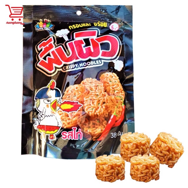 1 BỊCH 12 GÓI SNACK MỲ GÀ CAY VIÊN THÁI LAN