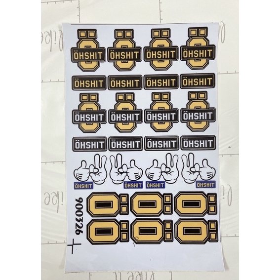 Tem dán trang trí OHSHIT tem dán xe.mũ bảo hiểm,điện thoại,máy tính,,,