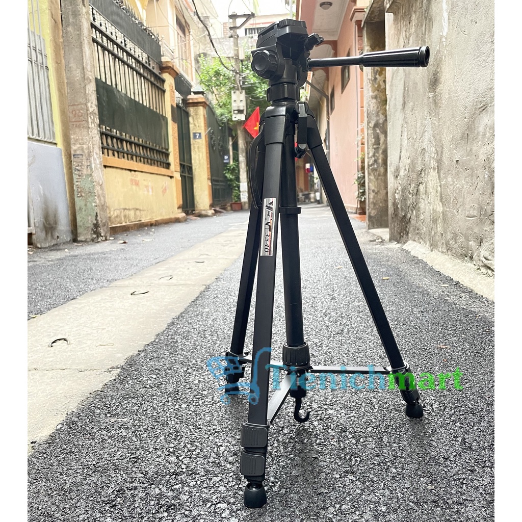 Tripod điện thoại, chân máy ảnh Weifeng WT-3540 cao 1,6m khung nhôm, chụp ảnh quay phim livestream - Tặng kẹp điện thoại