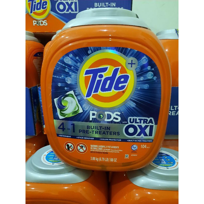 NCDS Quang1990 hongnhung Viên Giặt Xả Tide Pods 104 Viên Downy 4in1 - Ultra Oxi - Hàng Chuẩn Mỹ