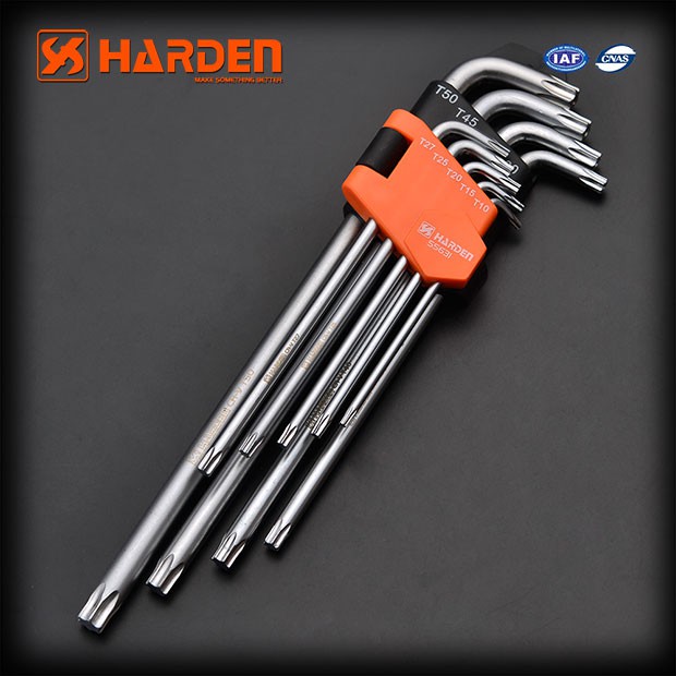 Bộ Lục Giác Đầu Sao 09 Chi Tiết HARDEN 540607 Loại Dài, Hàng Chính Hãng