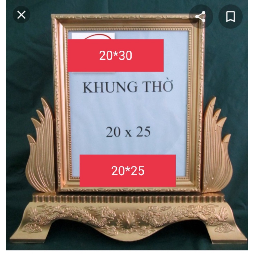 Khung chân đế hình thờ 20x25 đế hoa sen