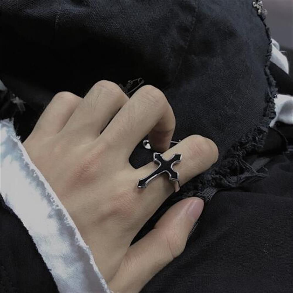 Nhẫn Hở Hình Chữ Thập Phong Cách Vintage Đơn Giản Thời Trang|Dây Chuyền Phong Cách Gothic Cho Nam Và Nữ