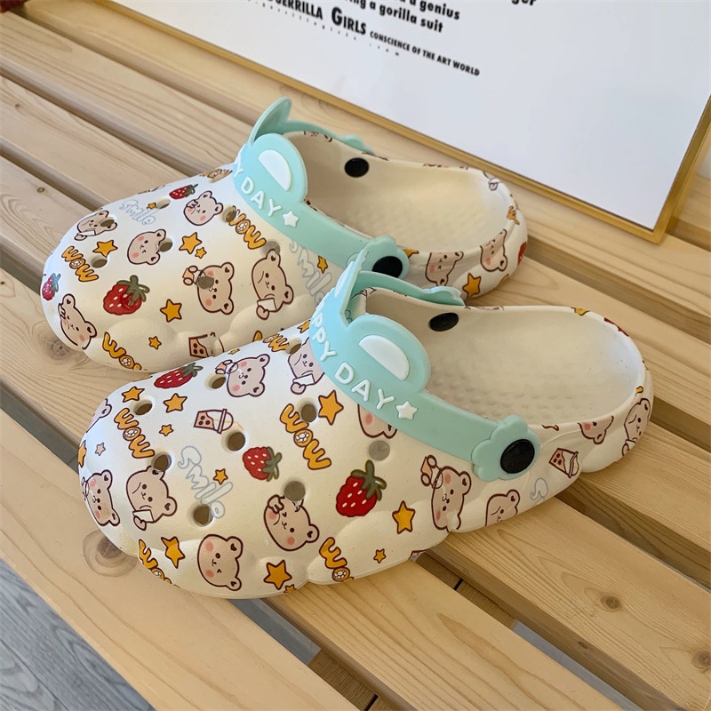 Dép Bít Mũi Chống Trượt Thời Trang Mùa Hè Dễ Thương Cho Nữ