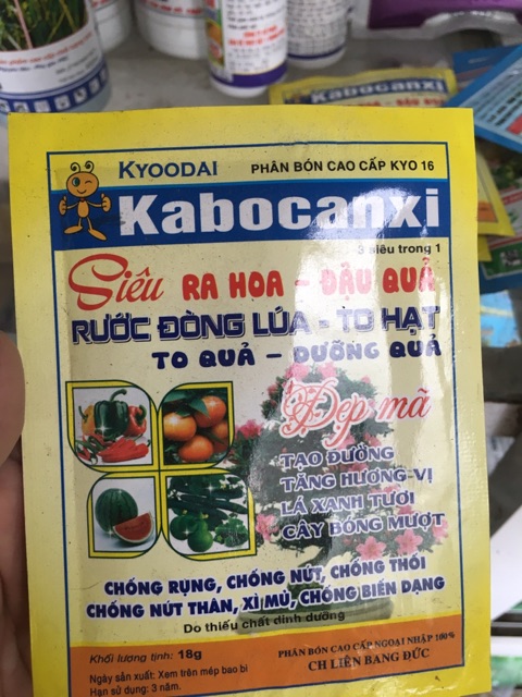 Phân bón kabocanxi- Ra hoa đậu quả