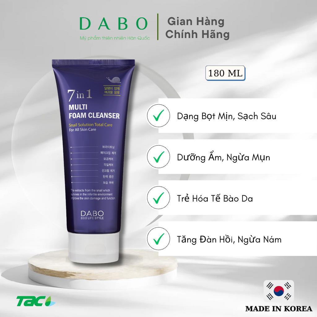 Sữa Rửa Mặt Cao Cấp 7 Tác Dụng DABO Multi Foam Cleanser 180ml THIÊN ANH BEAUTY