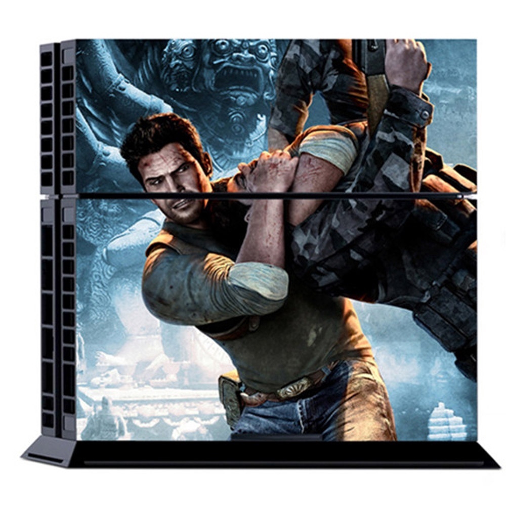 Miếng dán vinyl trang trí bộ máy chơi game PS4 hình Uncharted 4