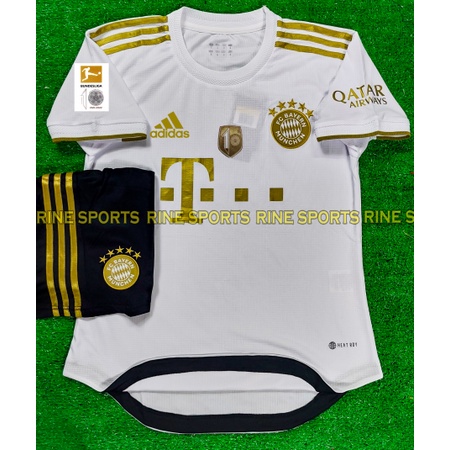 Bộ áo bóng đá Bayern sân khách hàng Thailand mùa giải 2022-2023 Giống thi đấu 99%