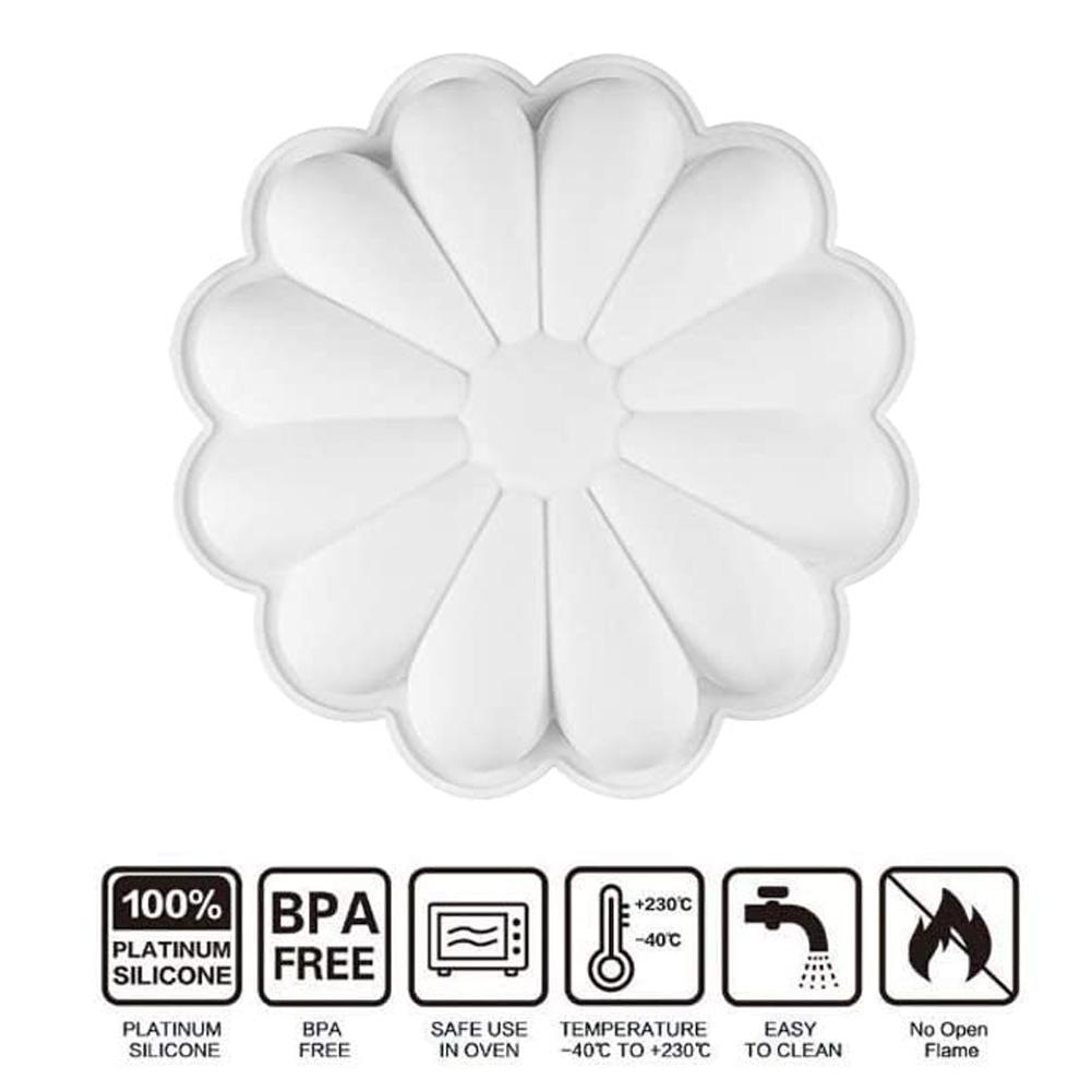 Khuôn Làm Bánh Bằng Silicone Chống Dính Hình Hoa Dễ Vệ Sinh DIY