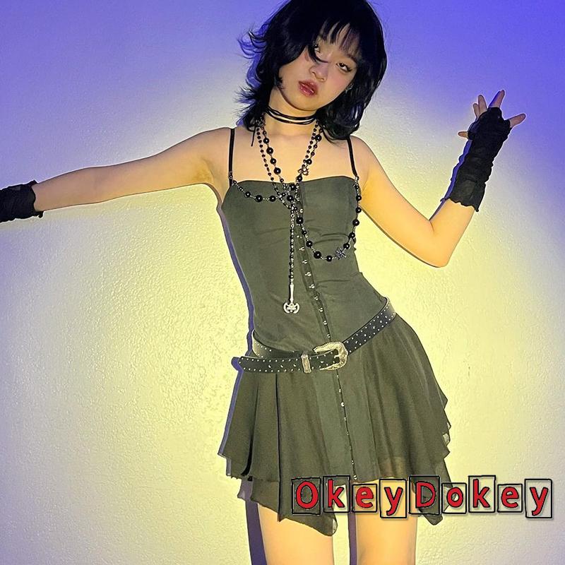 Đầm Mini Kiểu Móc Cắt Xéo Trước Ngực Thần Tiên Quyến Rũ 2K Cho Nữ